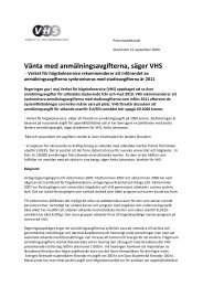 Pressmeddelande 090915 - Verket för högskoleservice
