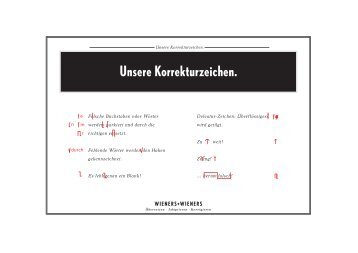 Unsere Korrekturzeichen - Wieners+Wieners