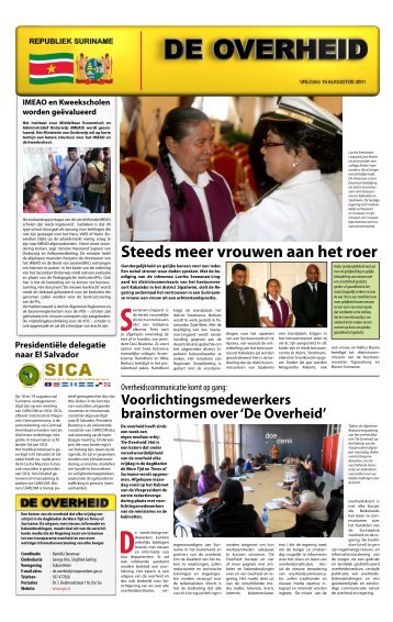 De Overheid Editie 2 - Republiek Suriname