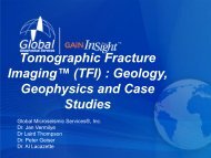 Tomographic Fracture Imaging™ (TFI) : Geology, Geophysics and ...