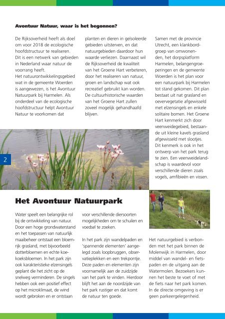 Folder het avontuur natuurpark - Gemeente Woerden