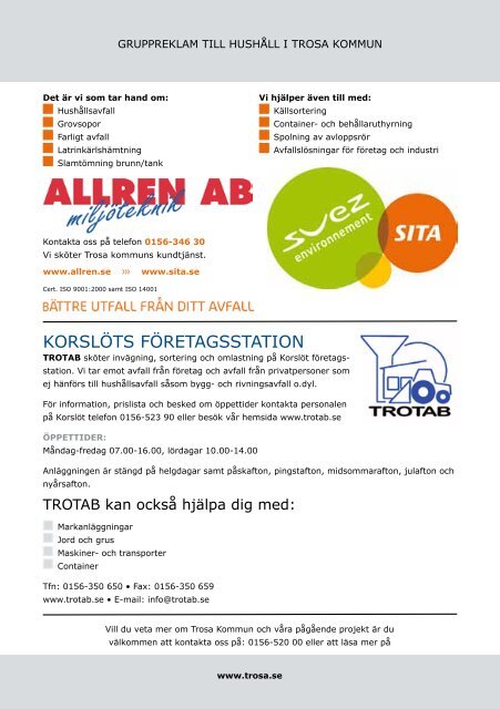 Avfall och - Trosa kommun