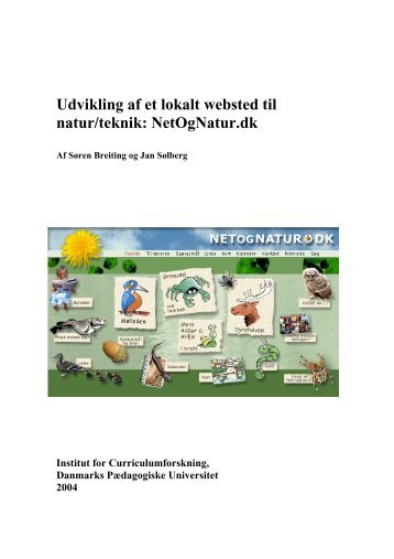 Udvikling af et lokalt websted til natur/teknik: NetOgNatur.dk