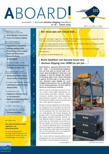 Nieuwsbrief 16 (660 KB) - Shortsea Shipping Vlaanderen