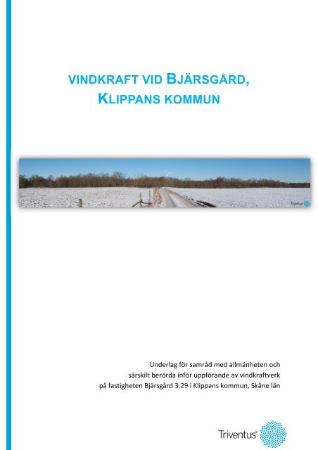 Underlag för samråd med allmänheten - Peab