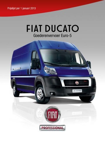 Prijslijst FIAT Ducato - Fiat Professional