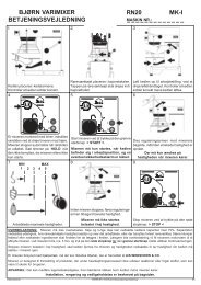 bjørn varimixer betjeningsvejledning rn20 mk-i - Wodschow.dk