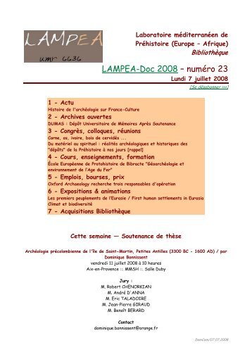 LAMPEA-Doc 2008 – numéro 23 - ESEP - Universités