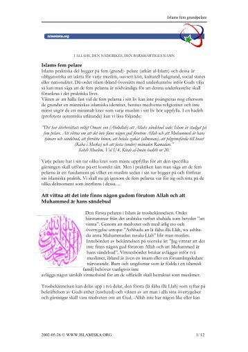 Islams fem grundpelare, steg för steg - Islamiska.org