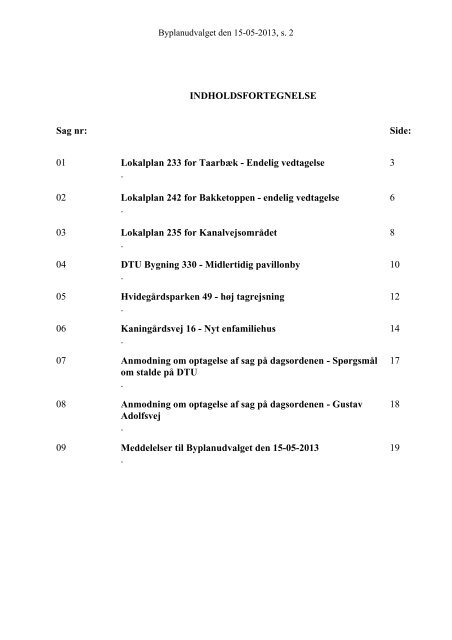 Byplanudvalget 15-05-2013 - Protokol med bilag - Lyngby Taarbæk ...