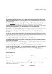 brief i.v.m GWP Voeren - KTA Liedekerke