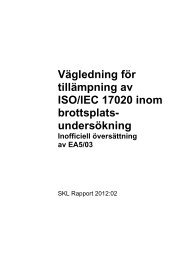 SKL Rapport 2012:02 Vägledning för tillämpning av ... - Skl - Polisen