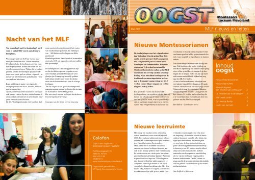 Nacht van het MLF - Montessori Lyceum Flevoland