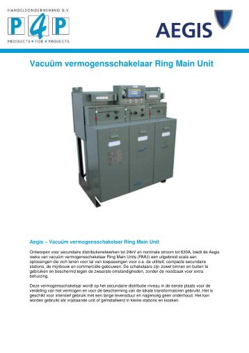 Vacuüm vermogensschakelaar Ring Main Unit - P4P-Online