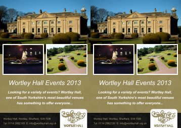 2013 EVENTS - Wortley Hall