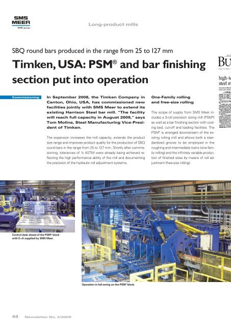 LONG PRODUCTS BULLETIN - SMS Meer GmbH