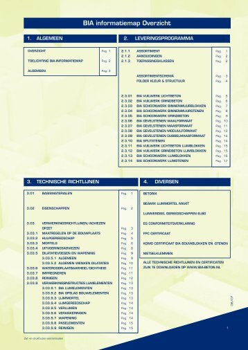 Bia-beton Informatiemap 2009 - Euroblok BV