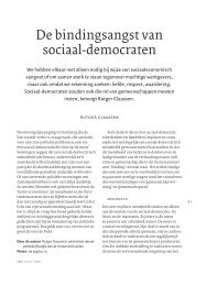 De bindingsangst van sociaal-democraten - Rutger Claassen