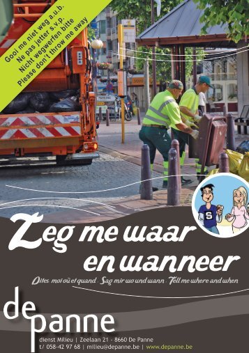Zeg me waar en wanneer - De Panne