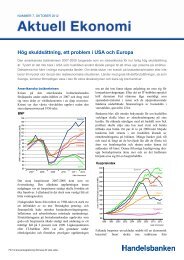 Hög skuldsättning, ett problem i USA och Europa - Handelsbanken