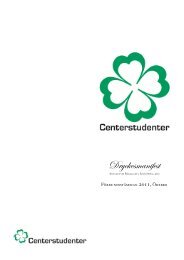 Dryckesmanifest - Centerstudenter