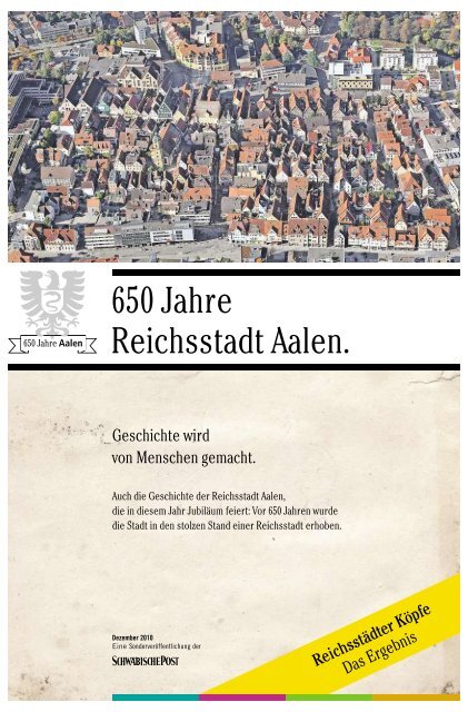 650 Jahre Freie Reichsstadt Aalen - Schwäbische Post