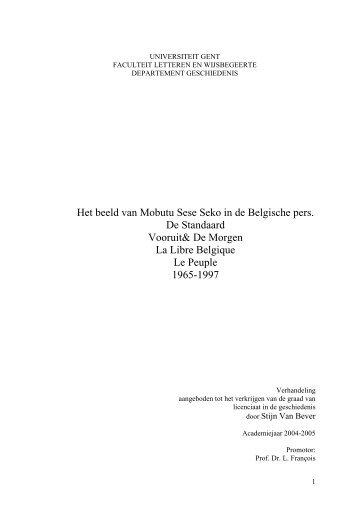 Mobutu en belgische pers.pdf - CongoForum