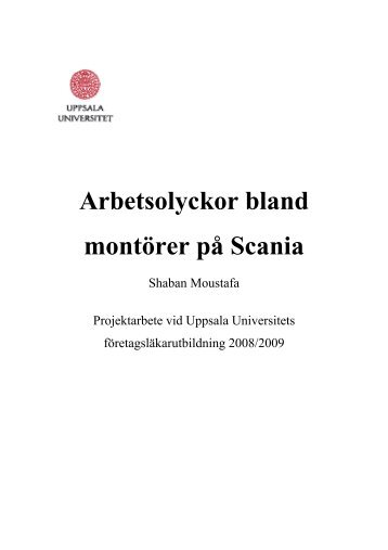 Arbetsolyckor bland montörer på Scania - Arbets- och miljömedicin ...