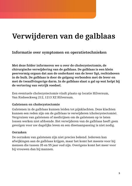 Verwijderen van de galblaas - Tergooi