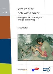 Vita rockar och vassa saxar - en rapport om ... - Swedwatch