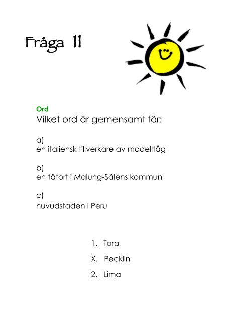 Tipstolva-2009-1 inkl. svarsblankett och facit - Webbkameror.se