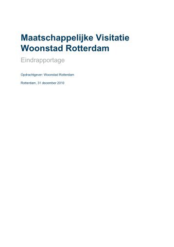Lees het definitieve visitatierapport - Woonstad Rotterdam