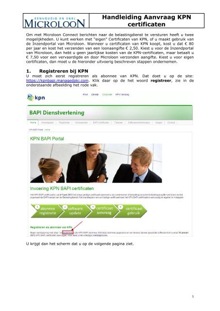 Handleiding Aanvraag KPN certificaten - Microloon