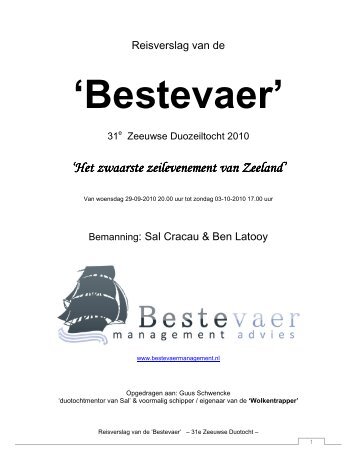 Verslag van de Bestevaer - VVW Schelde