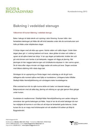 Bakning i vedeldad stenugn