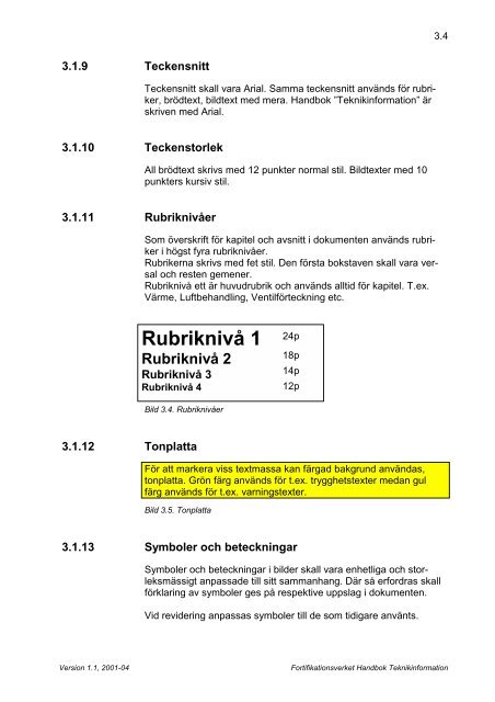 Handbok Teknikinformation (.pdf) - Fortifikationsverket