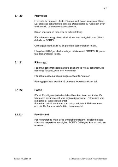 Handbok Teknikinformation (.pdf) - Fortifikationsverket