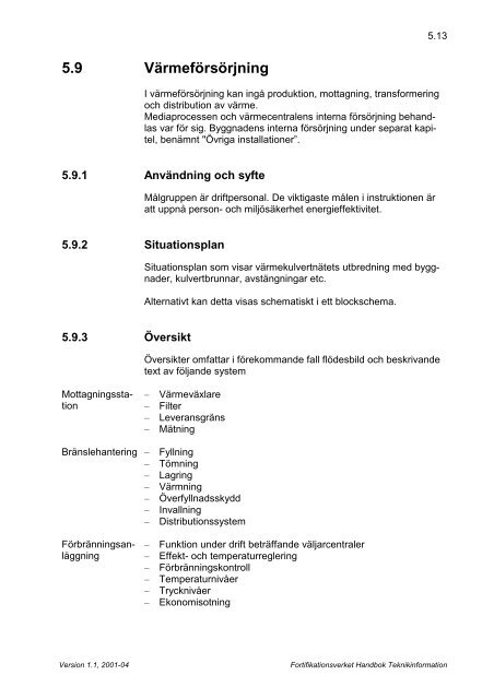 Handbok Teknikinformation (.pdf) - Fortifikationsverket