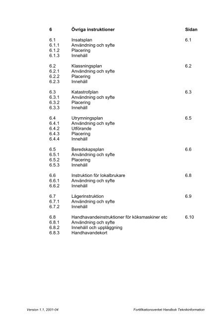 Handbok Teknikinformation (.pdf) - Fortifikationsverket