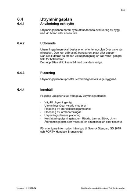 Handbok Teknikinformation (.pdf) - Fortifikationsverket