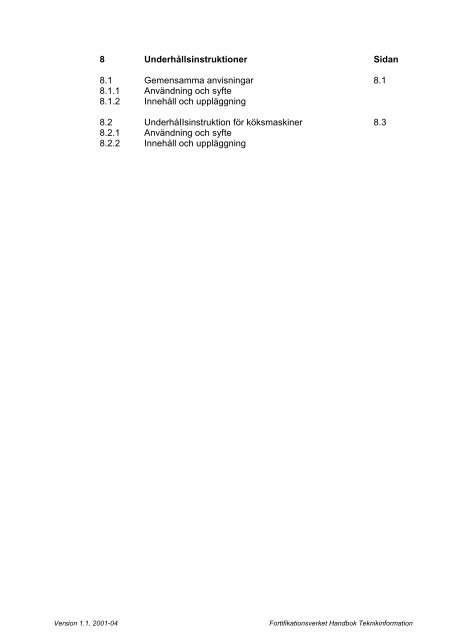 Handbok Teknikinformation (.pdf) - Fortifikationsverket