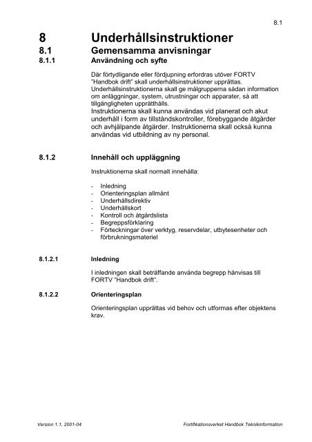 Handbok Teknikinformation (.pdf) - Fortifikationsverket