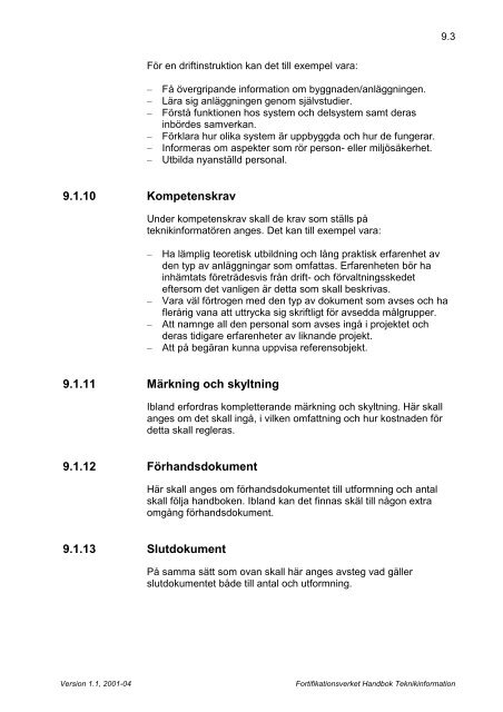 Handbok Teknikinformation (.pdf) - Fortifikationsverket