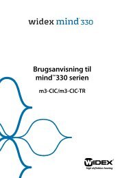 Brugsanvisning til mindTM330 serien - Widex