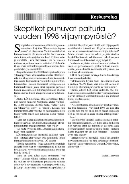 Skeptikko 45, 2/2000 - Skepsis ry