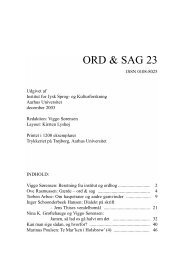 Ord & Sag 23 - Peter Skautrup Centeret - Aarhus Universitet