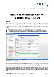 Reklamationsmanagement mit ATHOS New Line V9 - ATHOS ...