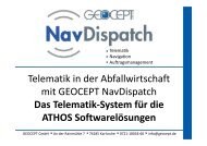 GEOCEPT NavDispatch_Telematik für ATHOS Softwarelösungen - ATHOS ...