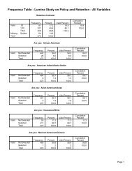 Frequency Table - Lumina Study on Policy and Retention - All ...