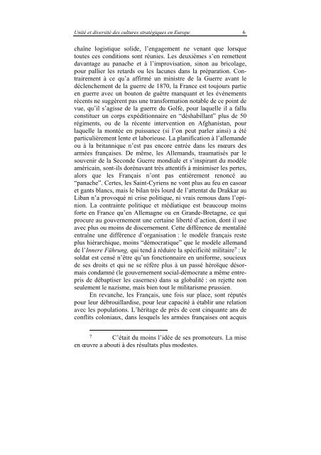 unite et diversite des cultures strategiques en ... - Ecole de Guerre